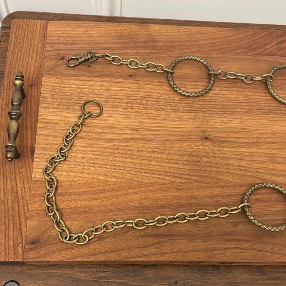 Brass/gold toned Chain Link Belt- like new!